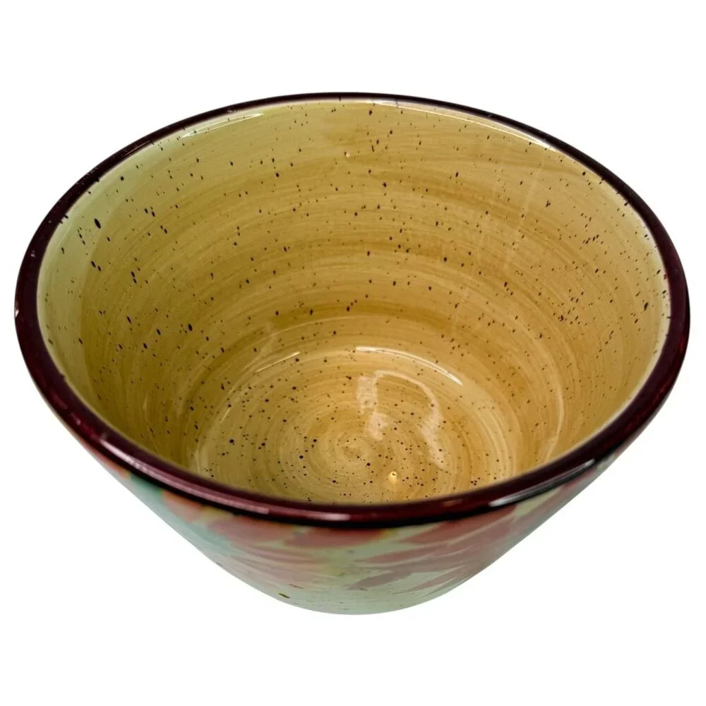 Pfaltzgraff Evening Sun Sunflower Bowl Set Of 2 Hand Painted Soup Cereal Ceramic